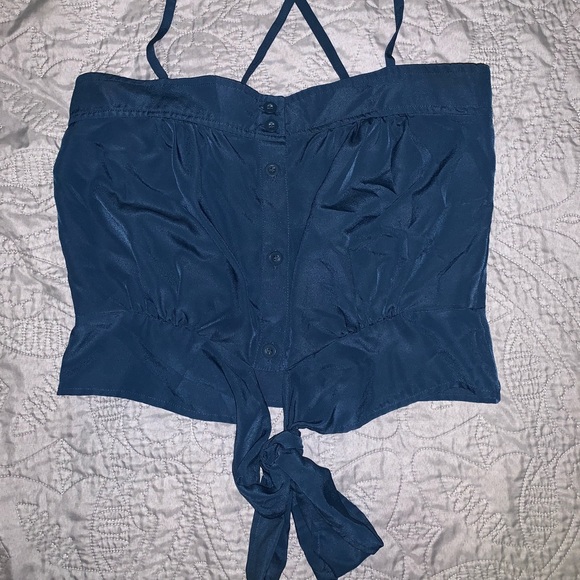 Papaya Tops - Teal Crop Top Papaya Tops - Teal Crop Top